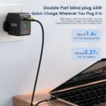 V.I.P Pro Series Gan Charger With 2 PD Fast Charging Cables 65w - Image 2