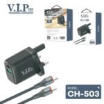 V.I.P Pro Series Pd+QC3.0 Quality Adapter 38W With Type-C to Lighting Cable - Image 2