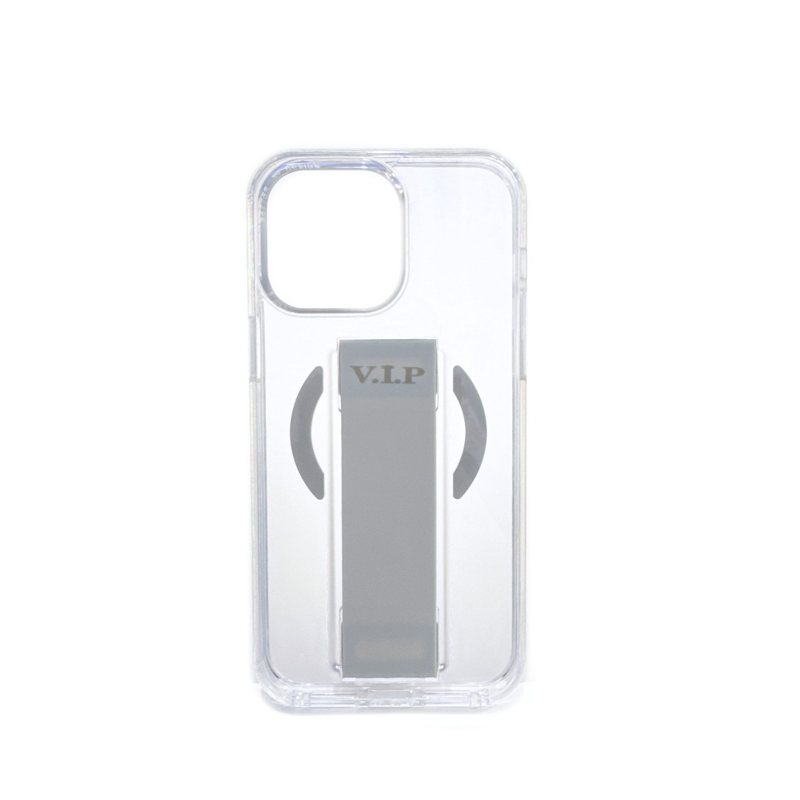 vip Clear Case With Silicon Grip (Gray) - Image 1