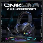 ONIKUMA X31 Wired RGB Dynamic Professional Gaming Headset with Surround Sound & HD Mic - Image 4